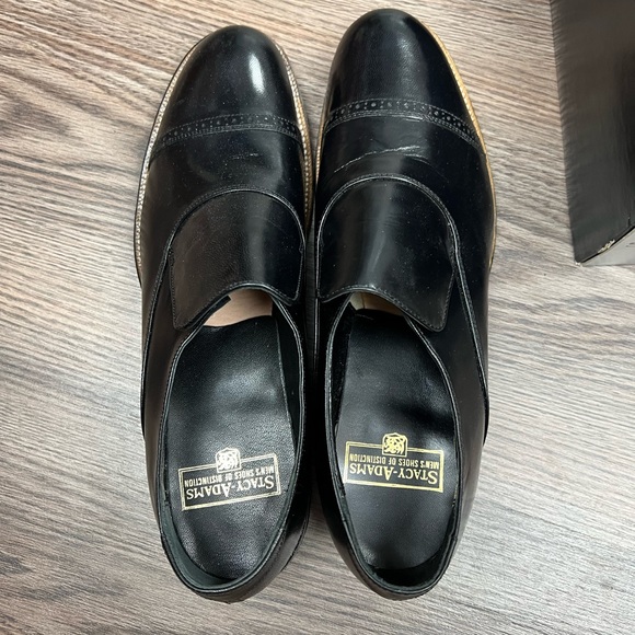 NEW Stacy Adams Madison Black Cap Toe Loafers 9 D main image 5